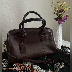 Coach Leather Beaumont Speedy-Satchel-Mahogany Crossbody Bag